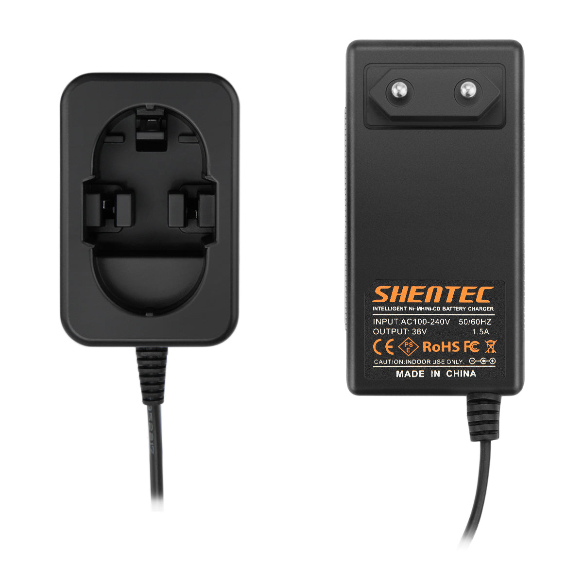 SHENTEC Cargador de baterías Ni-MH/CD 7.2V-24V para Bosch BAT040 BAT045 BAT240 GDS GSR GS PSB