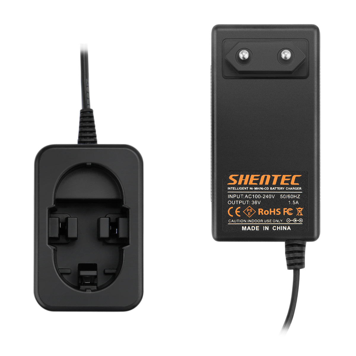 SHENTEC Cargador de baterías Ni-MH/CD 7.2V-24V para Bosch BAT040 BAT045 BAT240 GDS GSR GS PSB