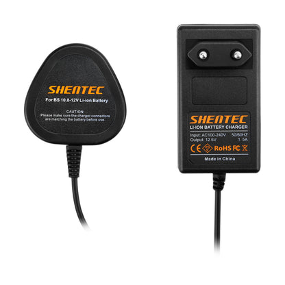 Cargador de batería Li-ion SHENTEC 10.8V/12V para Bosch BAT411 BAT412 BAT413 2607336864 2607336013