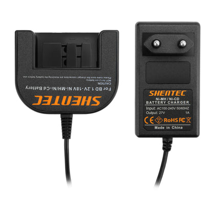 SHENTEC Cargador de baterías Ni-MH 9.6V-18V para Black Decker A12 A1712 FSB12 HPB12 B-8315 FS120B