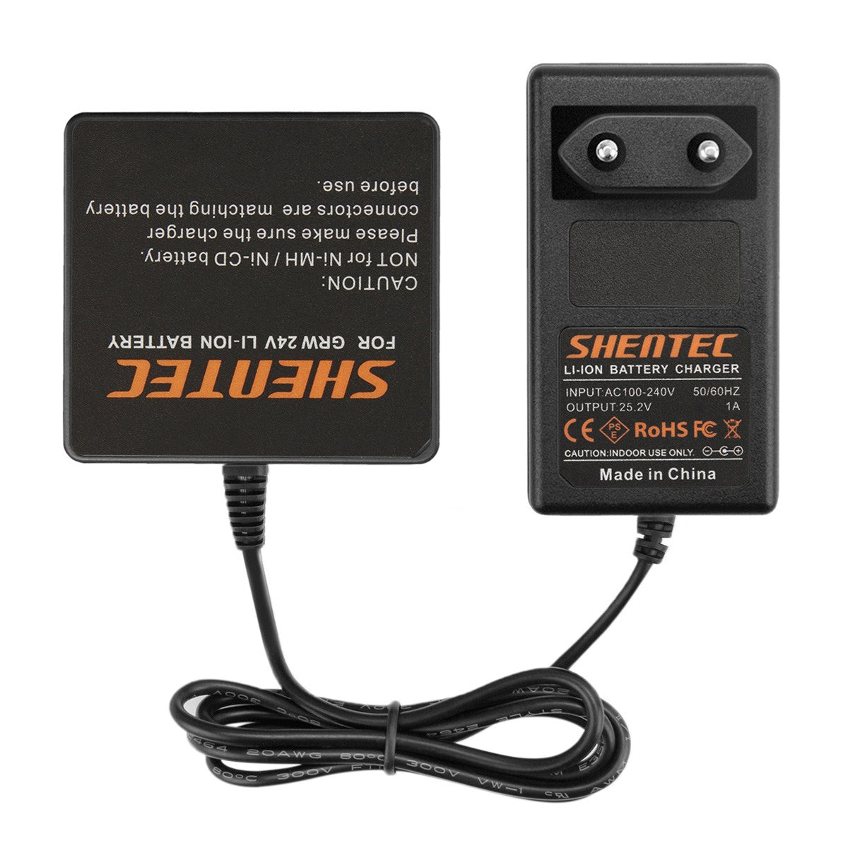 SHENTEC Cargador de batería de litio 24V para GreenWorks G-24 29807 29322 29852 29837 29842