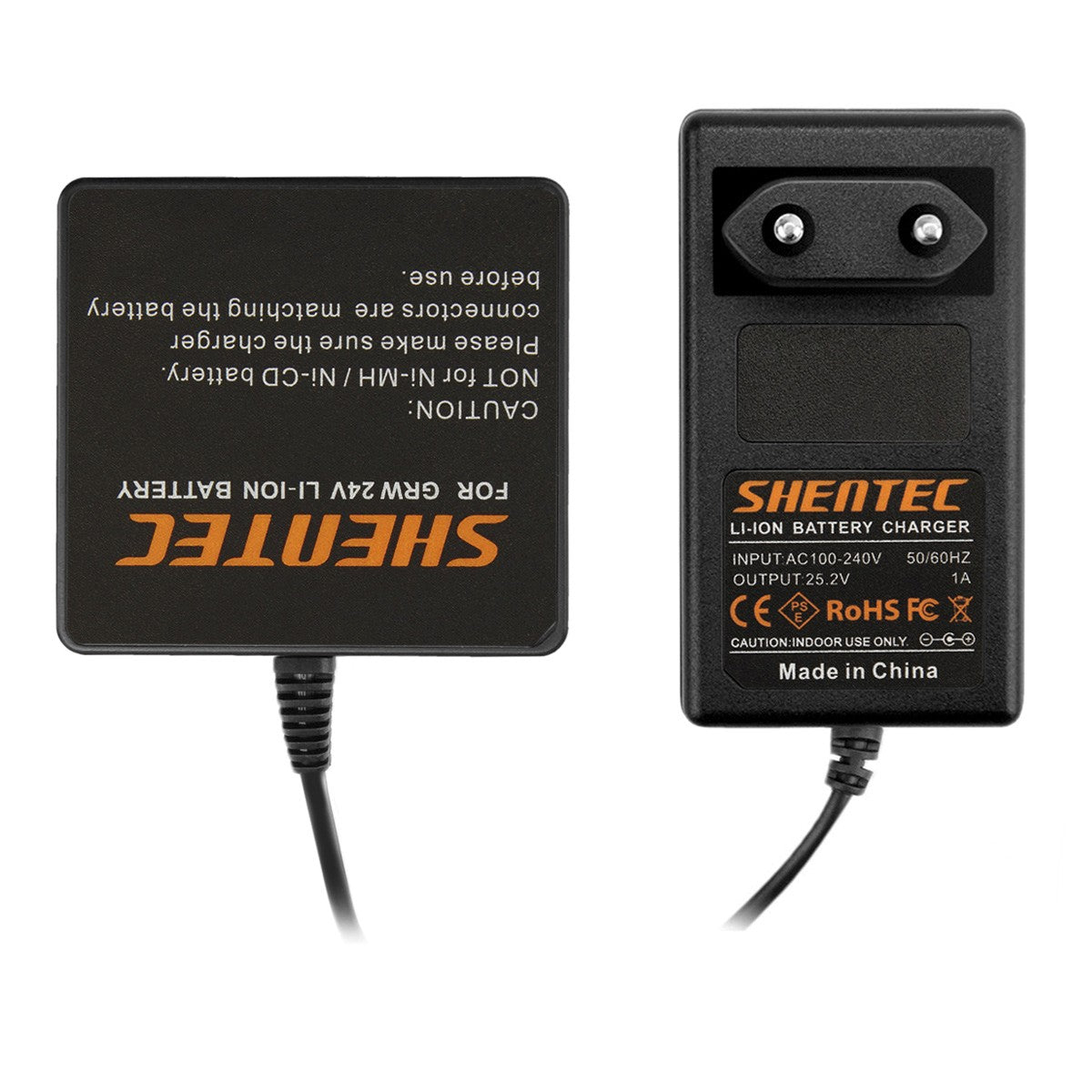 SHENTEC Cargador de batería de litio 24V para GreenWorks G-24 29807 29322 29852 29837 29842