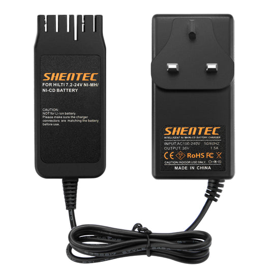 SHENTEC Cargador de batería Ni-MH de 24V para HILTI 24V B24, B 24/2.0, B 24/3.0 UH 240-A