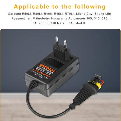 SHENTEC 28V 1.3A Battery Charger For Husqvarna Automower 105 305 310 Mark II 315 Mark II, 315 Mark II, Robot Lawnmower
