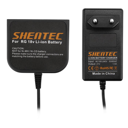 SHENTEC Cargador de batería de ion de litio 18V para AEG M1830R B1820R L1815R B1830R BUS18X B1814G BX18