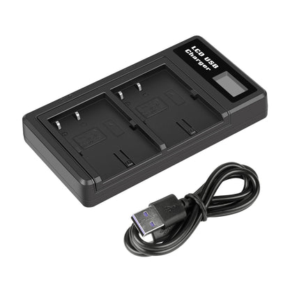 2x Batería BP-511 y Cargador Doble con LCD para Canon EOS 40D 50D BP-511A 300D 20D 30D