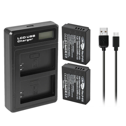 2x Batería LP-E12 + Cargador para Canon EOS M M10 M50 PowerShot SX70