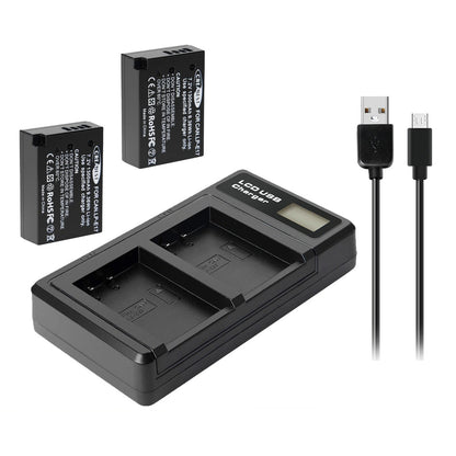 2x LP-E17 Batería+Cargador Para Canon M3 200D 250D 750D 850D 800D X8i X9 77D M6 M5