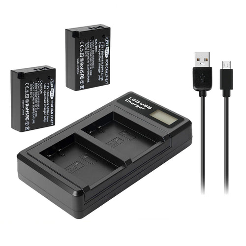 2x LP-E17 Batería+Cargador Para Canon M3 200D 250D 750D 850D 800D X8i X9 77D M6 M5