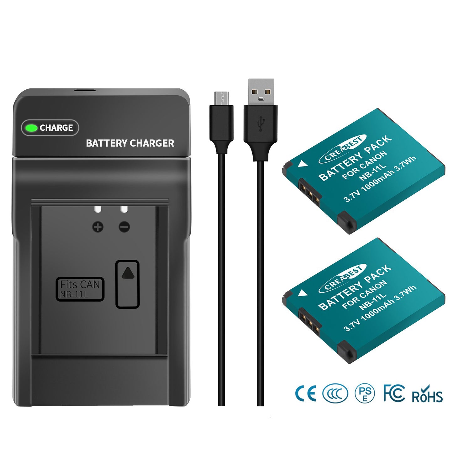 2x NB-11L/11LH Batería+Cargador para Canon SX410 SX420 SX430 IS IXUS 180 185 190