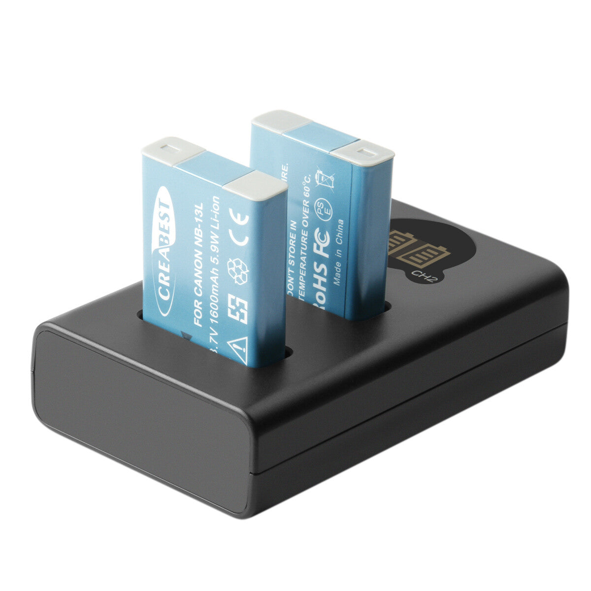2x batería NB-13L + cargador LCD para Canon PowerShot SX620 HS G5X G7X Mark III II