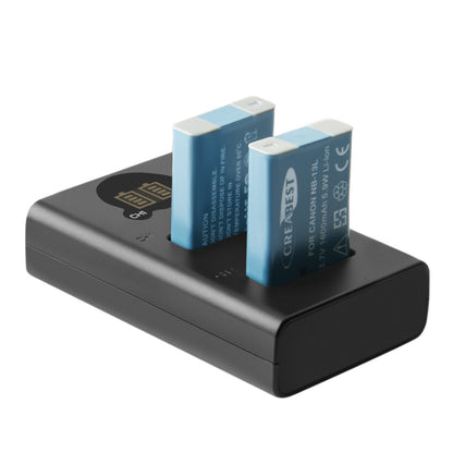 2x batería NB-13L + cargador LCD para Canon PowerShot SX620 HS G5X G7X Mark III II