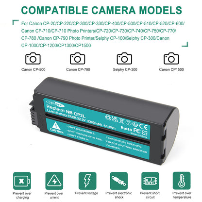 Batería 22.2V NB-CP1L Para Canon Selphy CP1200 CP1300 CP1500 CP-910 NB-CP2L CP2LH