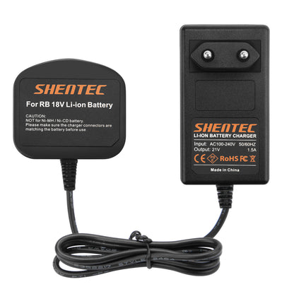 SHENTEC Cargador de batería de 18V para RYOBI BPL18151/P105/P106/P108/P102/CMD-1802/CMI-1802