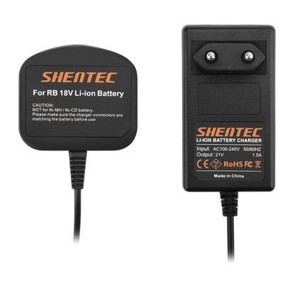 SHENTEC Cargador de batería de 18V para RYOBI BPL18151/P105/P106/P108/P102/CMD-1802/CMI-1802