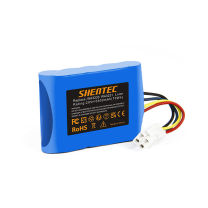 Batería Li-ion SHENTEC 20V 3500mAh para Worx 50032774 50032492 WA3230 WA3231 WR092S
