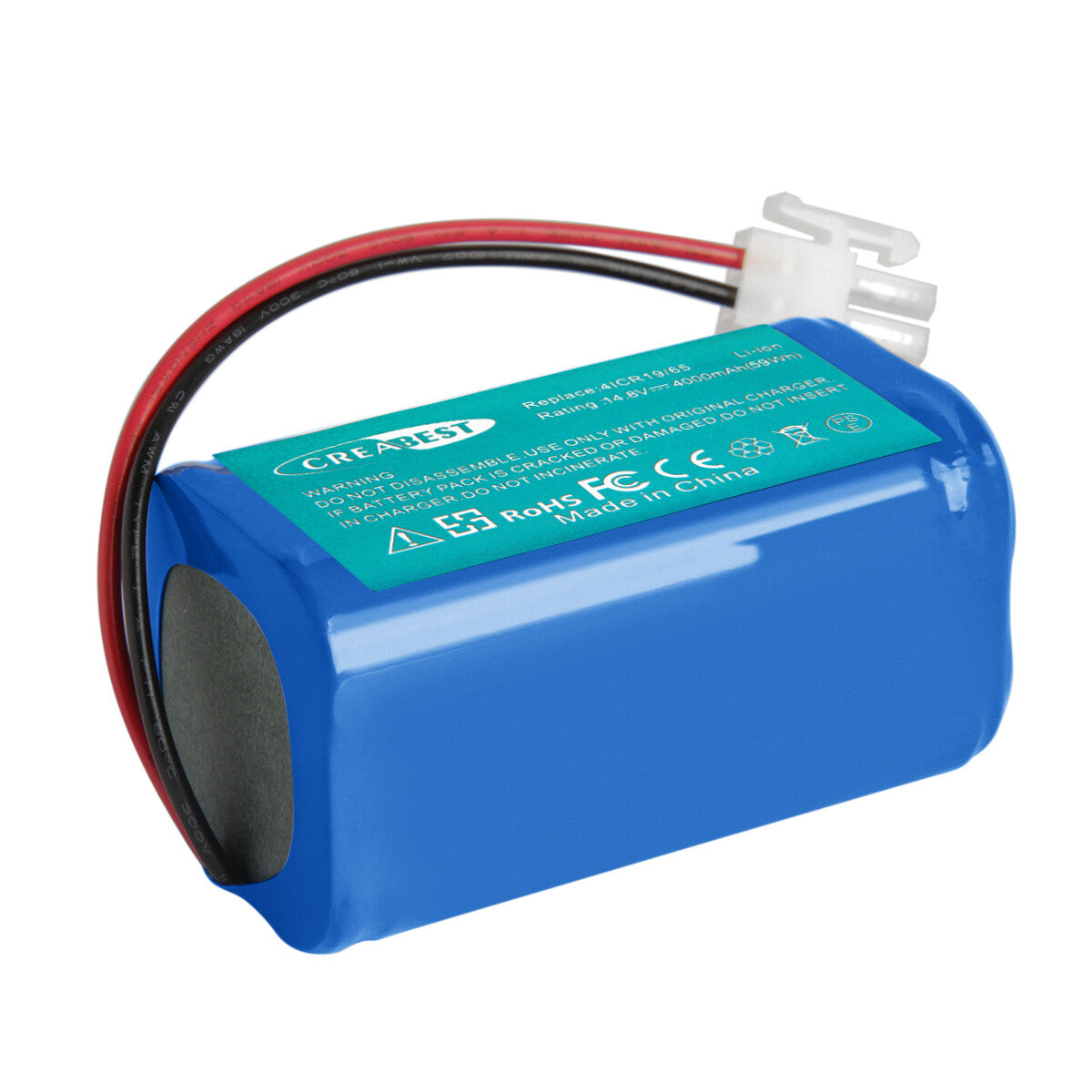 SHENTEC Batería de iones de litio 14.8V 4Ah para Ecovacs Deebot CR130 CEN 540 4ICR19/65 Dibea V870