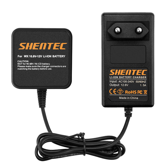 SHENTEC Cargador de batería Li-ion 12V para Worx WA3503 WA3509 RW9300 WX382 WU288 WX125 WX283