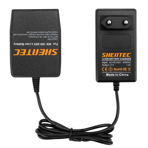 SHENTEC Cargador de batería Li-ion 18V para Worx WA3575 WA3525 WA3520 WA3512 WG153 WG154 WG165