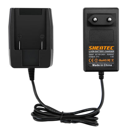 SHENTEC Cargador de batería Li-ion 18V para Worx WA3575 WA3525 WA3520 WA3512 WG153 WG154 WG165