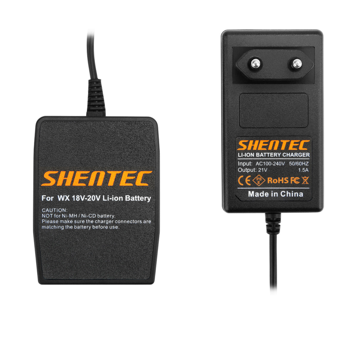SHENTEC Cargador de batería Li-ion 18V para Worx WA3575 WA3525 WA3520 WA3512 WG153 WG154 WG165
