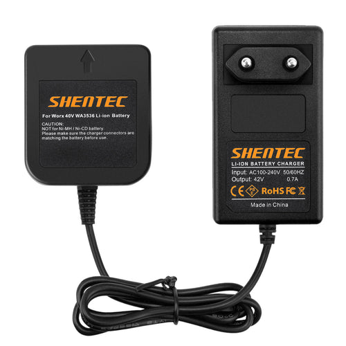SHENTEC 36V Cargador De Batería Li-ion Para Worx WA3734 WA3536 WG268E WG568E WG168E WG368E WG776E