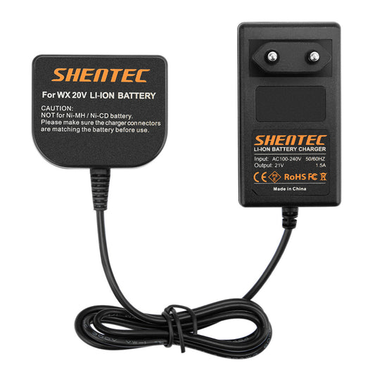SHENTEC Cargador De Batería Li-ion Para Worx 20V WX678 WG259 WX390.1 WX393.3 WG549E.9 WA3551.1