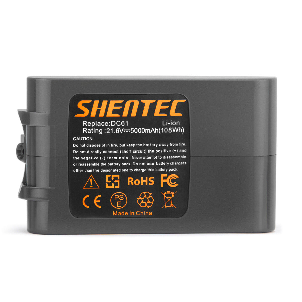 SHENTEC Batería de repuesto Li-ion 21.6V 5000mAh para Dyson V6 DC58 DC72 DC61 DC62 DC74 DC59 965874-02