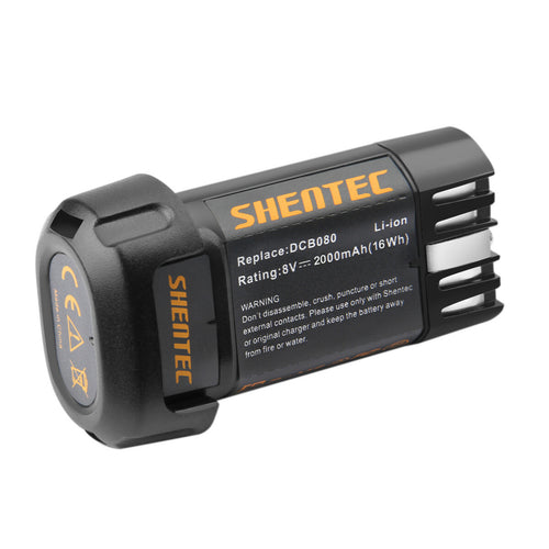 SHENTEC 8V 2000mAh Batería de ion de litio para Dewalt DCB080 DCL023 DW4390 DCF680N1 DCF680G2