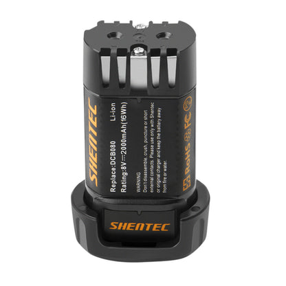 SHENTEC 8V 2000mAh Batería de ion de litio para Dewalt DCB080 DCL023 DW4390 DCF680N1 DCF680G2