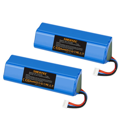 SHENTEC Batería Li-ion 2x6Ah 14.4V para Ecovacs 201-1913-4200 S10-Li-144-5200 DBX11-11/21