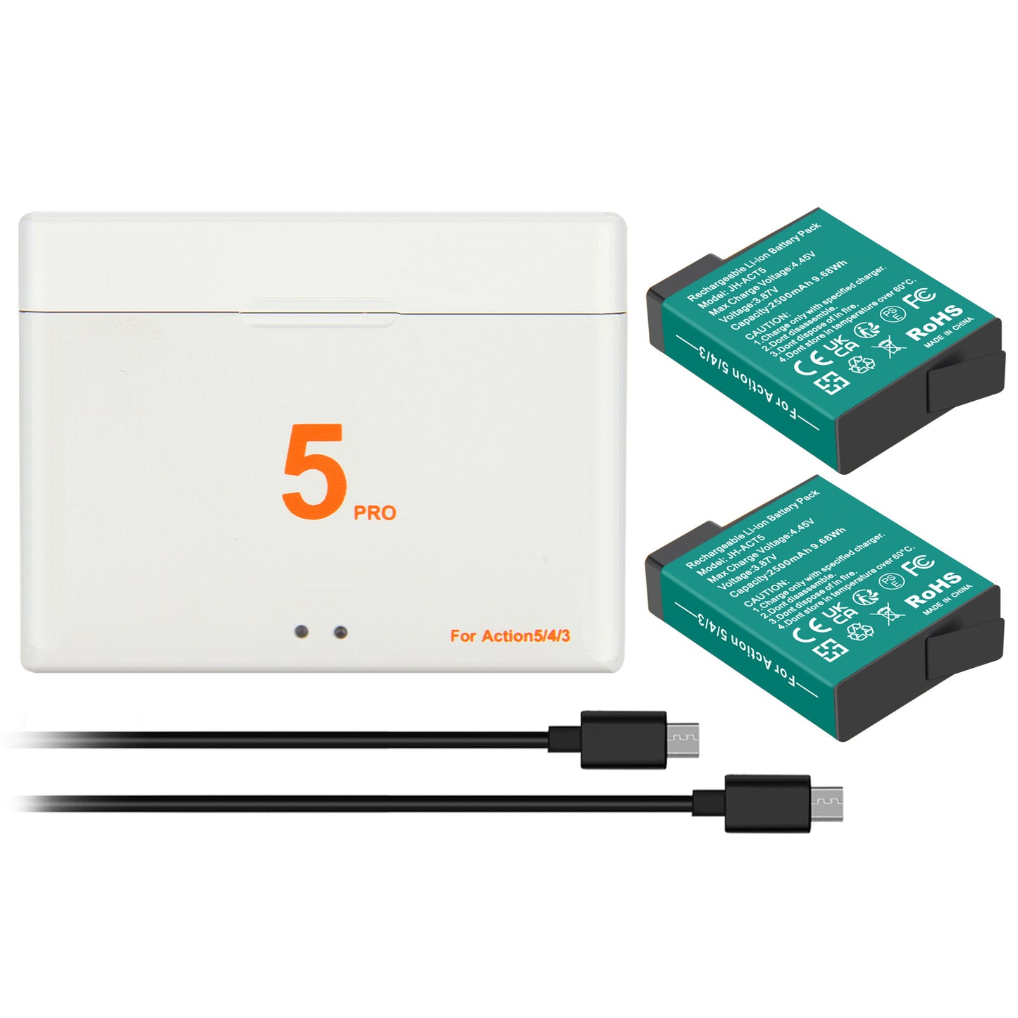 2x Batería Y Cargador Para DJI Osmo Action 5 Pro, Action 4 Y Action 3