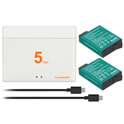 2x Batería Y Cargador Para DJI Osmo Action 5 Pro, Action 4 Y Action 3