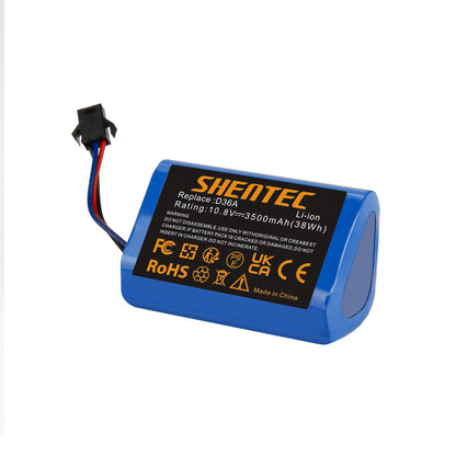 SHENTEC 3.5Ah 10.8V Li-Ion Batería de Repuesto para Ecovacs DA60, Darfon ZJ1450, Ecovacs D36A, D36B, DA60