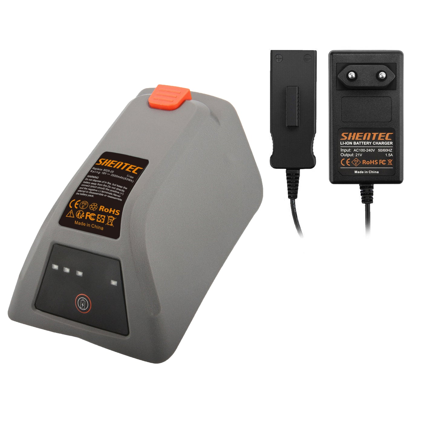 Batería de 18V 3500mAh + cargador para Gardena 8025-20 Comfort Caja mural enrollable para manguera 35 roll-up 008A231