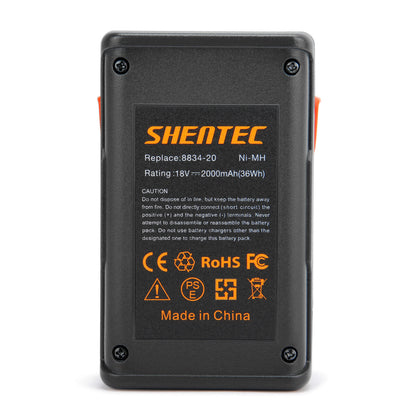 SHENTEC 2x Batería Ni-MH 18V 2AH para Gardena 8834-20 648844 648872 SmallCut 300 EasyCut 42