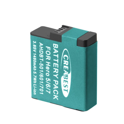 3Pcs Baterías AHDBT-501 601 701 Para GoPro HERO 7 Hero 6 5 Black + Cargador Triple