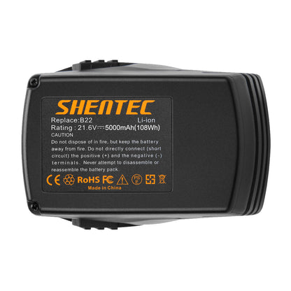 SHENTEC 5000mAh 21.6V BATERÍA DE ION DE LITIO PARA HILTI B22 TE 2-A22 WSR 22-A SIW 22T-A AG 125-A22