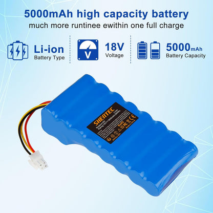 SHENTEC Batería de ion de litio 18V 5000mAh para Husqvarna Automower 320/430X/440/450X/520/550 589 58 52-01/589 58 57-01/588 14 64-01/588 14 64-02