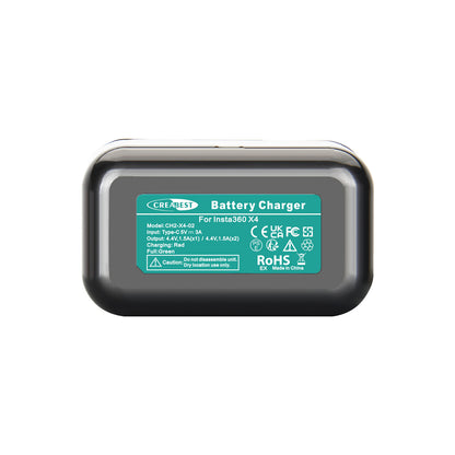 2x batería de repuesto JH-X4 de 3.0Ah 3.85V + cargador Power Box para cámara de acción Insta360 X4