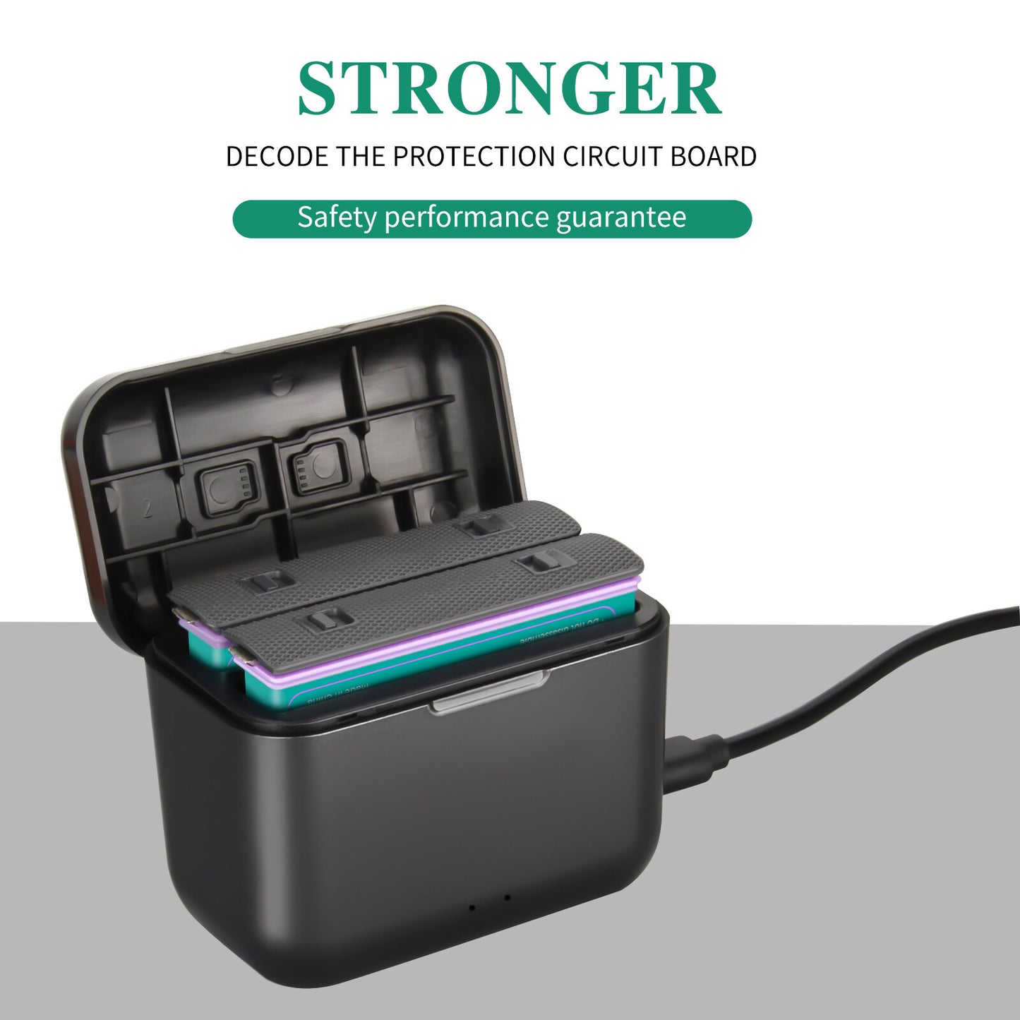 2x batería de repuesto JH-X4 de 3.0Ah 3.85V + cargador Power Box para cámara de acción Insta360 X4