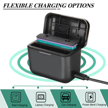 2x batería de repuesto JH-X4 de 3.0Ah 3.85V + cargador Power Box para cámara de acción Insta360 X4