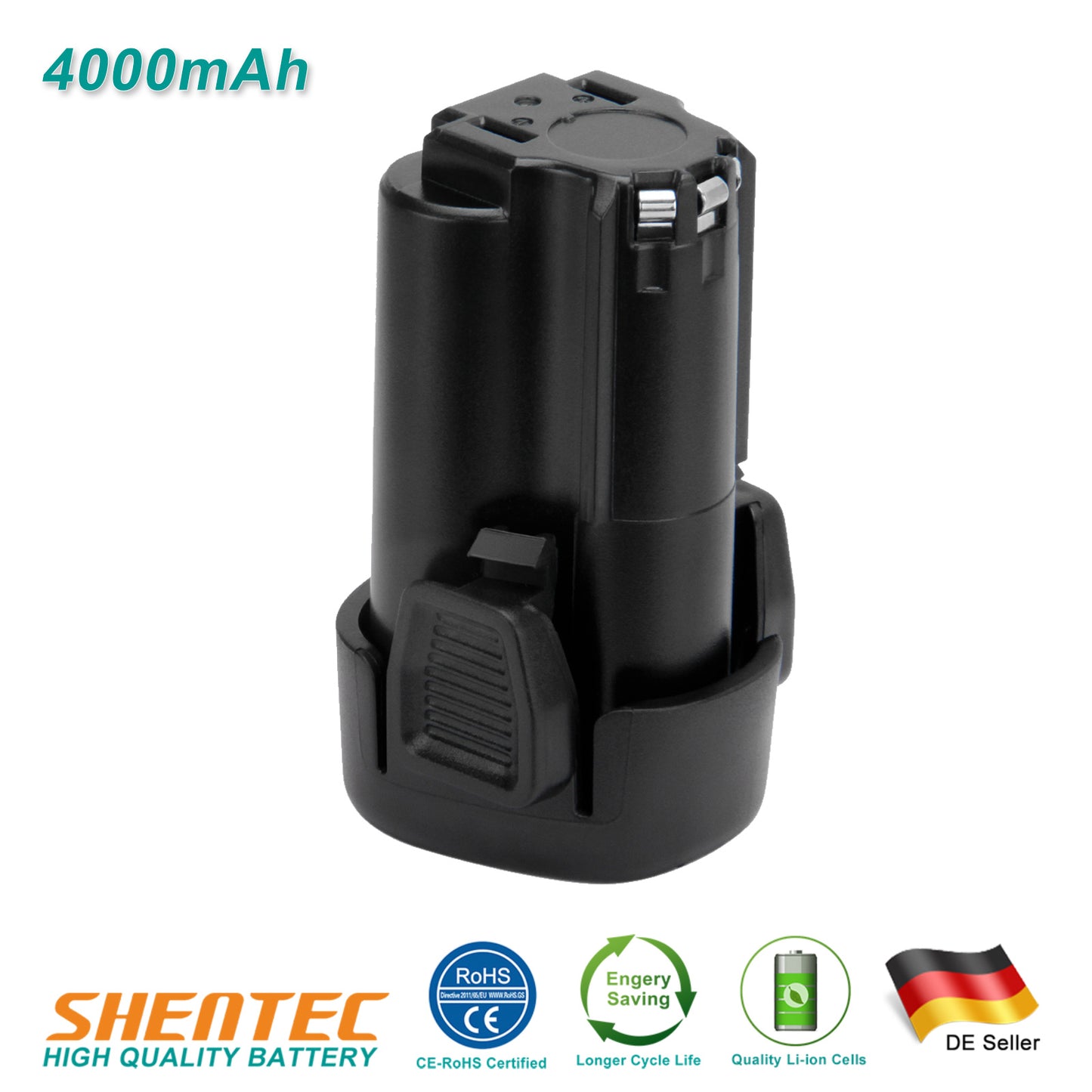 SHENTEC Batería Li-ion 4.0Ah 10.8V para Black Decker LB12 LBX12 BL1310 BL1110 GKC108 EGBL108