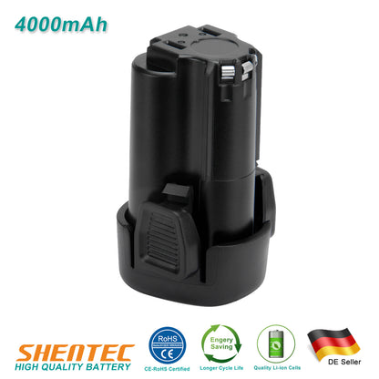 SHENTEC Batería Li-ion 4.0Ah 10.8V para Black Decker LB12 LBX12 BL1310 BL1110 GKC108 EGBL108