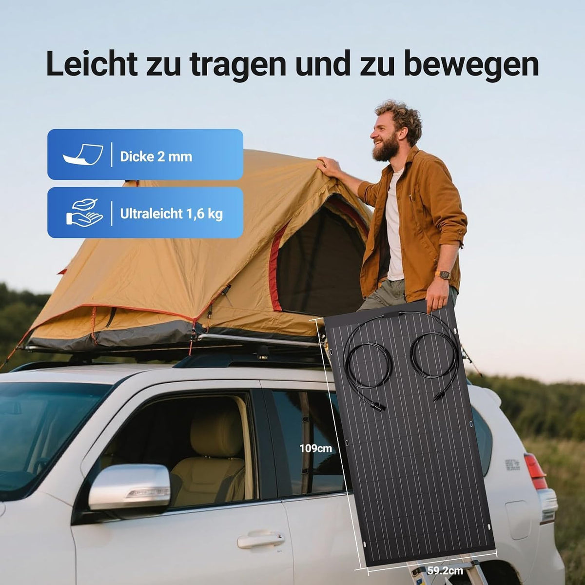txt
Panel solar flexible de 120 W, módulo solar monocristalino flexible de 1 x 120 W para balcón, IP67, célula solar fotovoltaica aislada de la red para autocaravana, coche, cobertizo, techo y barco