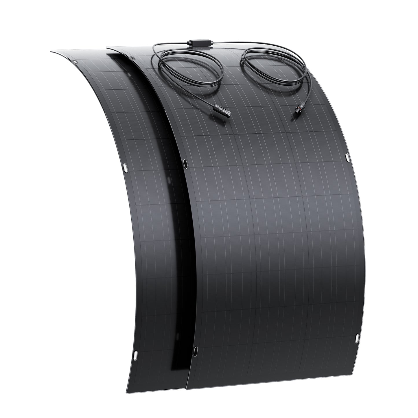 Kit de panel solar flexible de 240 W, 2 módulos de célula solar flexible de 120 W, IP67 para balcón, autocaravana, coche, cobertizo, techo y barco, fuera de la red