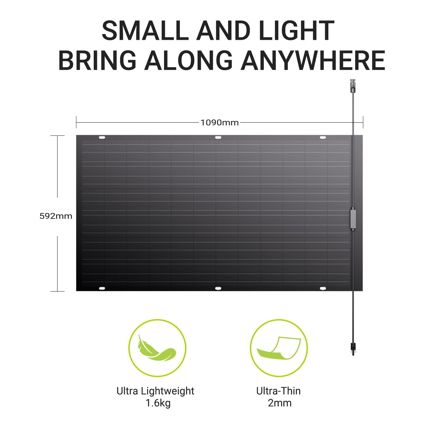Kit de panel solar flexible de 240 W, 2 módulos de célula solar flexible de 120 W, IP67 para balcón, autocaravana, coche, cobertizo, techo y barco, fuera de la red
