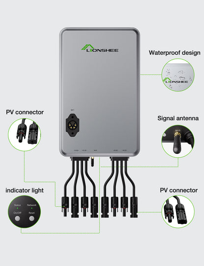 1600W Hub Solar Inteligente | Gestor de energía solar EMS con doble MPPT, control por app WiFi, IP65 para kit solar LiFePO4