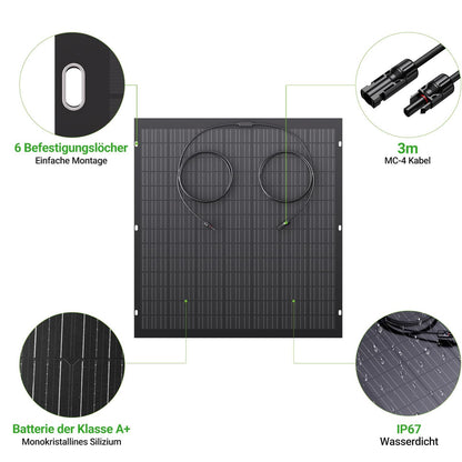 Kit de panel solar flexible de 960 W, 4 módulos solares flexibles de 240 W, IP67, célula solar fotovoltaica aislada, para autocaravana, coche, cobertizo, techo, barco, balcón