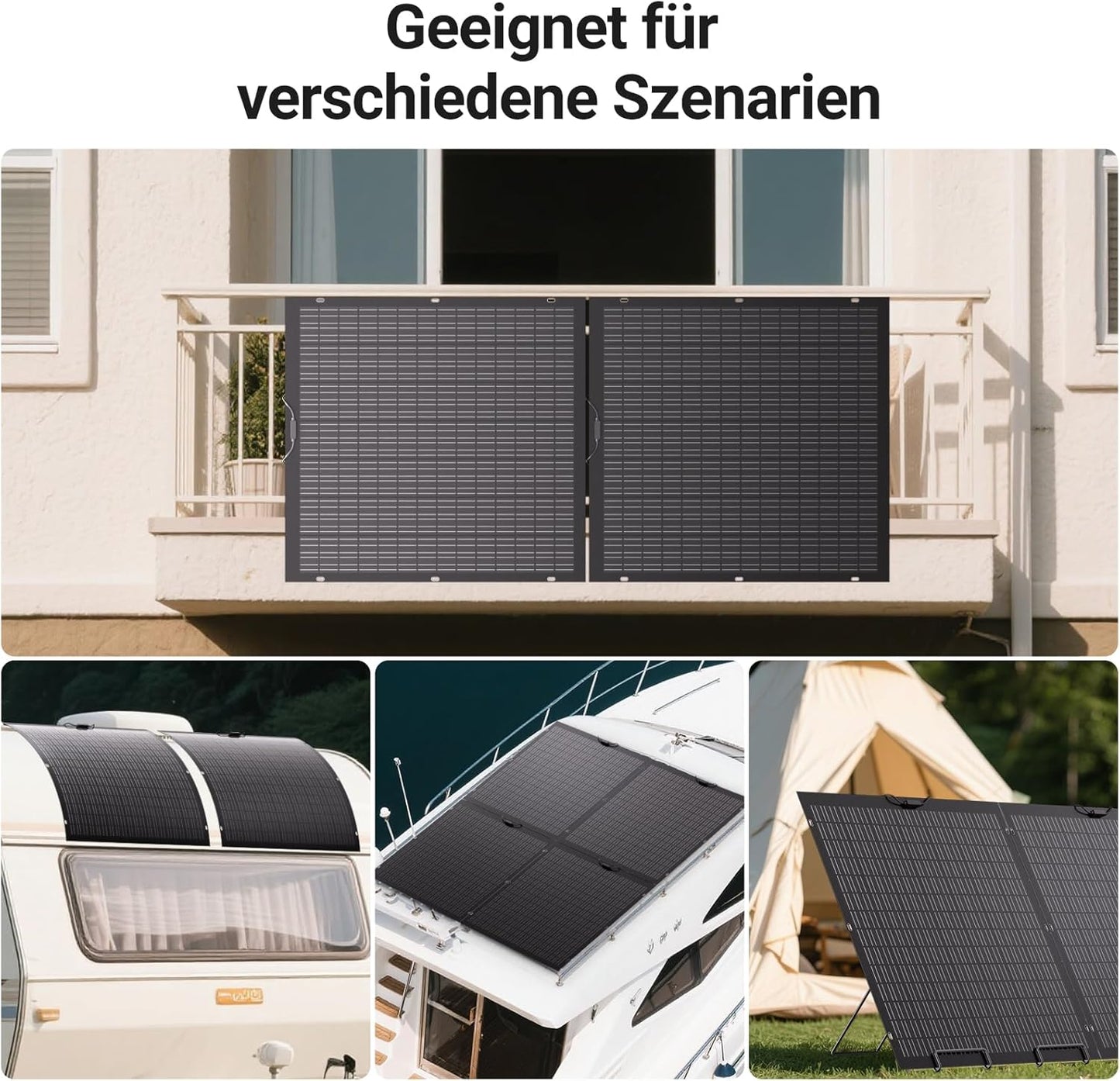 Kit de panel solar flexible de 960 W, 4 módulos solares flexibles de 240 W, IP67, célula solar fotovoltaica aislada, para autocaravana, coche, cobertizo, techo, barco, balcón